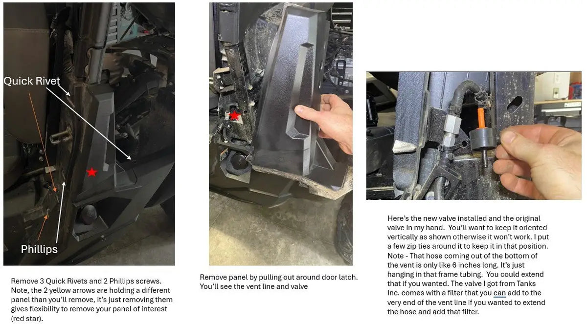 Kawasaki Ridge Fuel Tank Vent, Breather, Rollover Valve