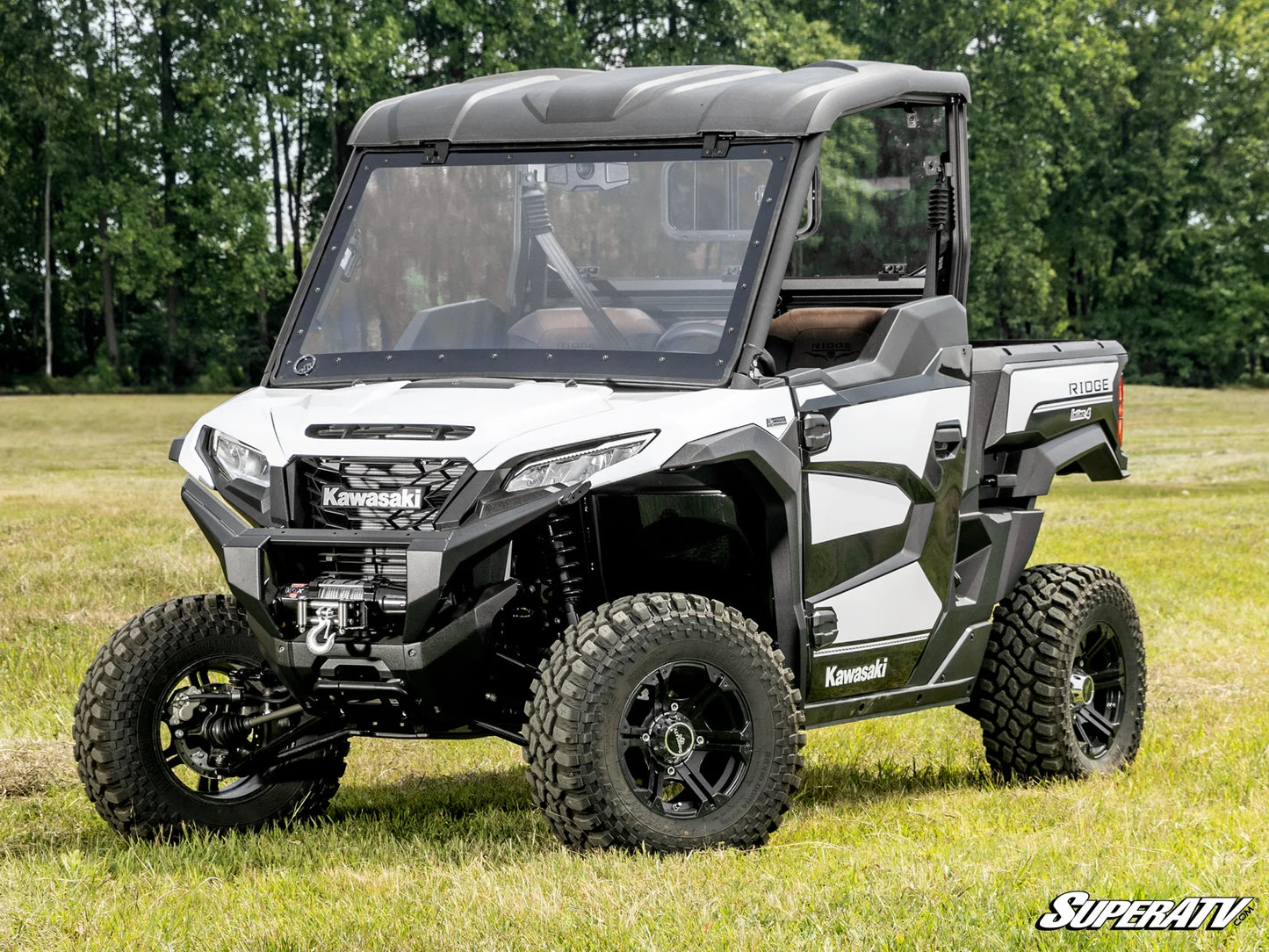 Kawasaki Ridge MaxDrive Power Flip Windshield SuperATV