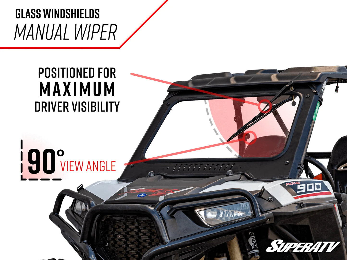 Polaris RZR XP Turbo Glass Windshield