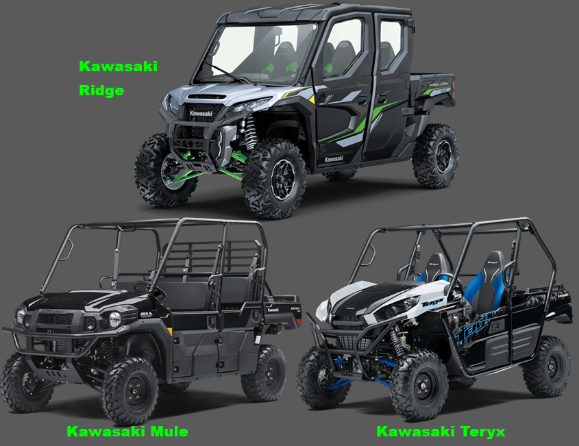 Kawasaki Ridge, Teryx and Mule Products
