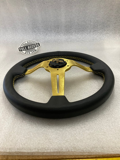 Kawasaki KRX & KRX4 1000 Leather Steering Wheel & Adapter Kit
