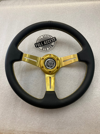 Kawasaki KRX & KRX4 1000 Leather Steering Wheel & Adapter Kit