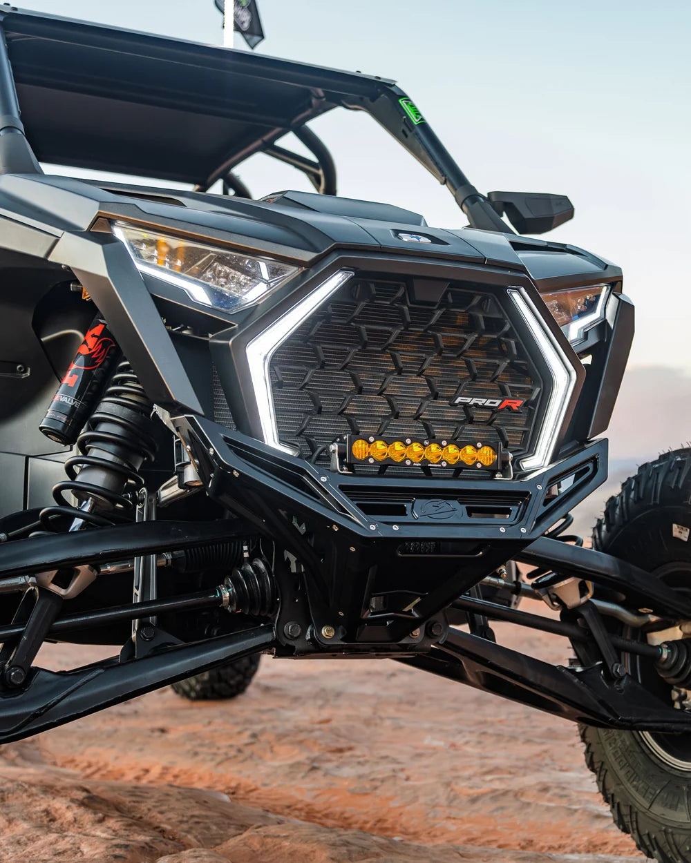 2022+ Polaris RZR Pro R / S / Turbo R Billet Volt Front Winch Bumper (Black)