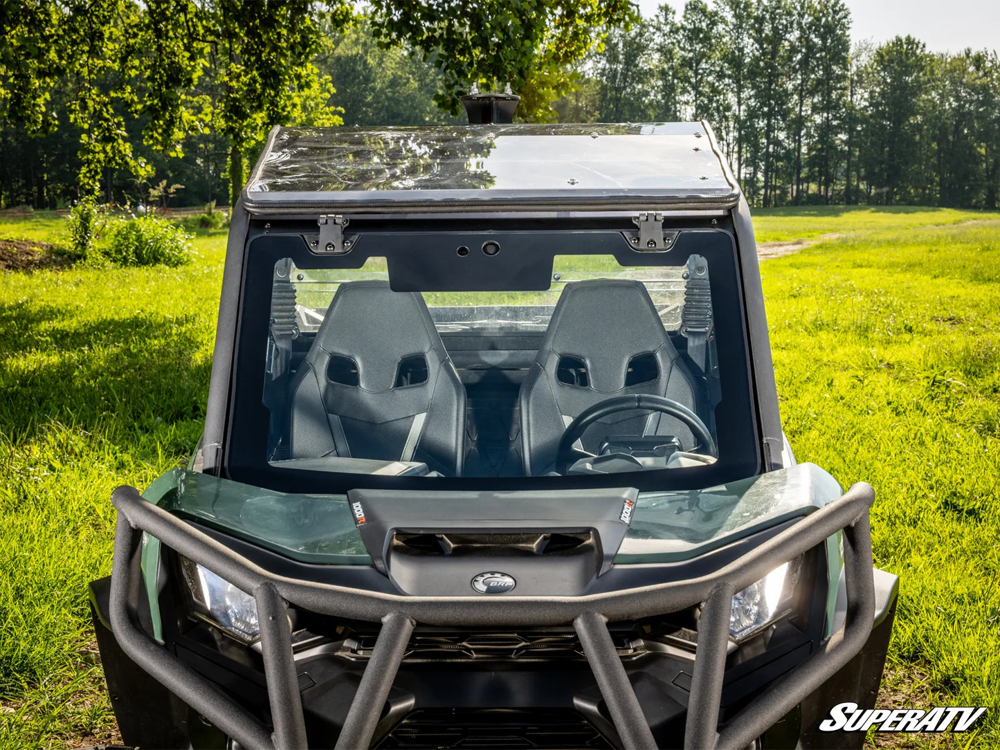 Can-Am Commander MaxDrive Power Flip Glass Windshield