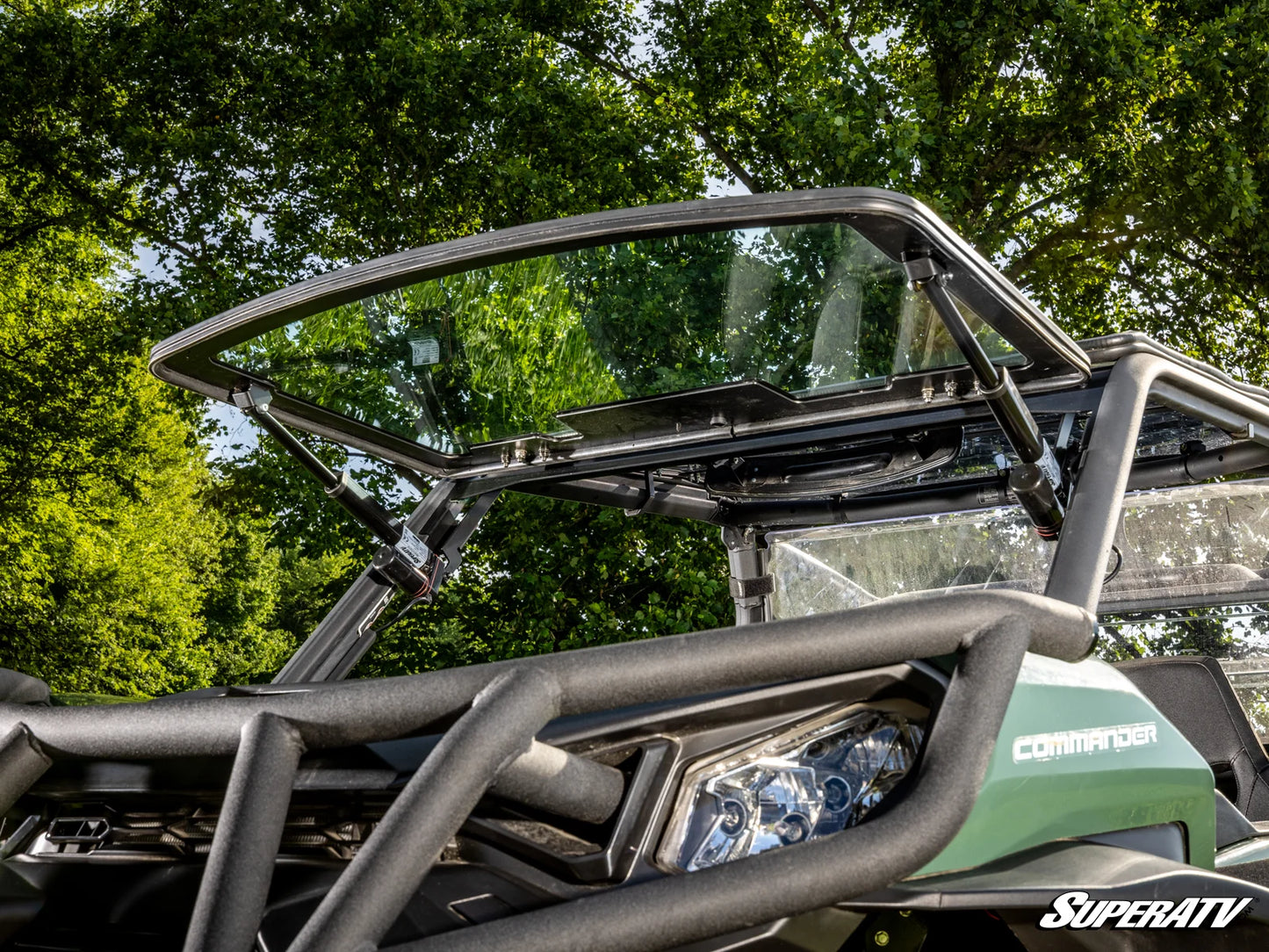 Can-Am Commander MaxDrive Power Flip Glass Windshield