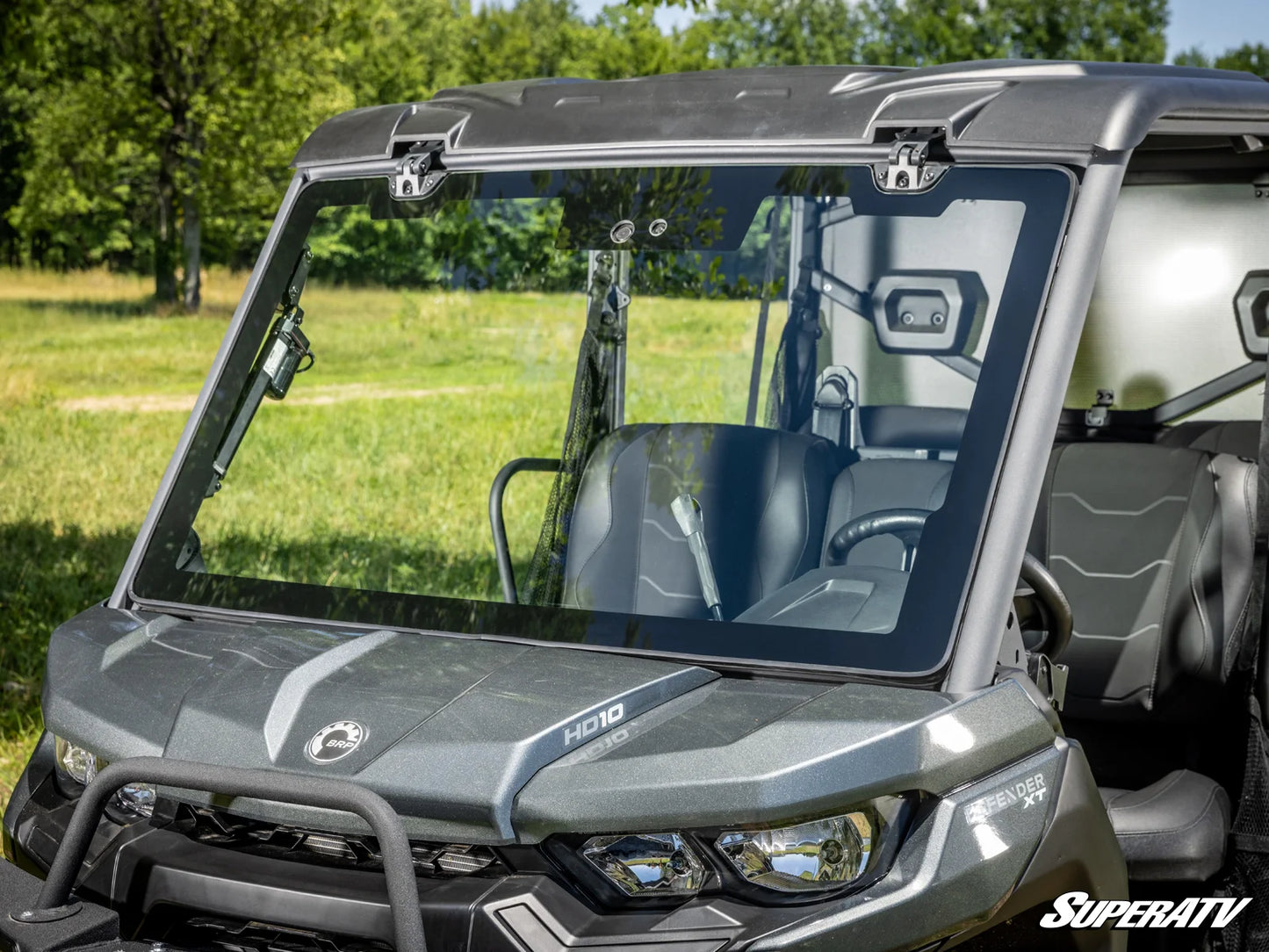 Can-Am Defender MaxDrive Power Flip Glass Windshield