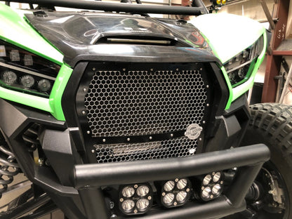 Kawasaki KRX & KRX4 Custom Grill BLACK W/Silver Octagon Mesh